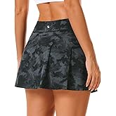 Stelle Women Tennis Skirt Golf Skorts Athletic High Waisted with Pockets Inner Shorts Sport Workout Pleated Pickleball