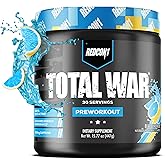 REDCON1 Total War Pre Workout - Beta Alanine + Citrulline Malate Keto Friendly Preworkout for Men & Women with 320mg of Caffeine - Fast Acting -Blue Lemonade (30 Servings)