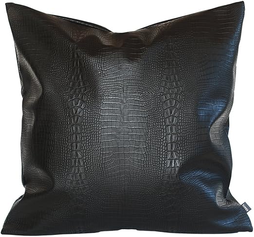 Amazon Com Kdays Black Crocodile Skin Thick Soft Faux Leather