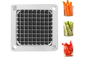 WICHEMI Replacement Chopper Blade 3/8" Stainless Steel Onion Chopper Dicer Blades and Pusher Block for Tomato Dicer French Fry Cutter