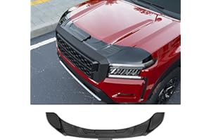 powoq Hood Deflector Compatible with 2022-2026 Nissan Frontier Deflector ABS Glossy Black Shield Hood Protector Replacement for 2022 2023 2024 2025 2026 Nissan Frontier Accessories