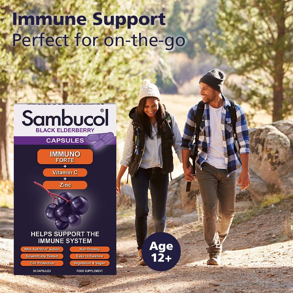 Sambucol Natural Black Elderberry Immuno Forte Capsules, New, 30 count (Pack of 1) - Image 4