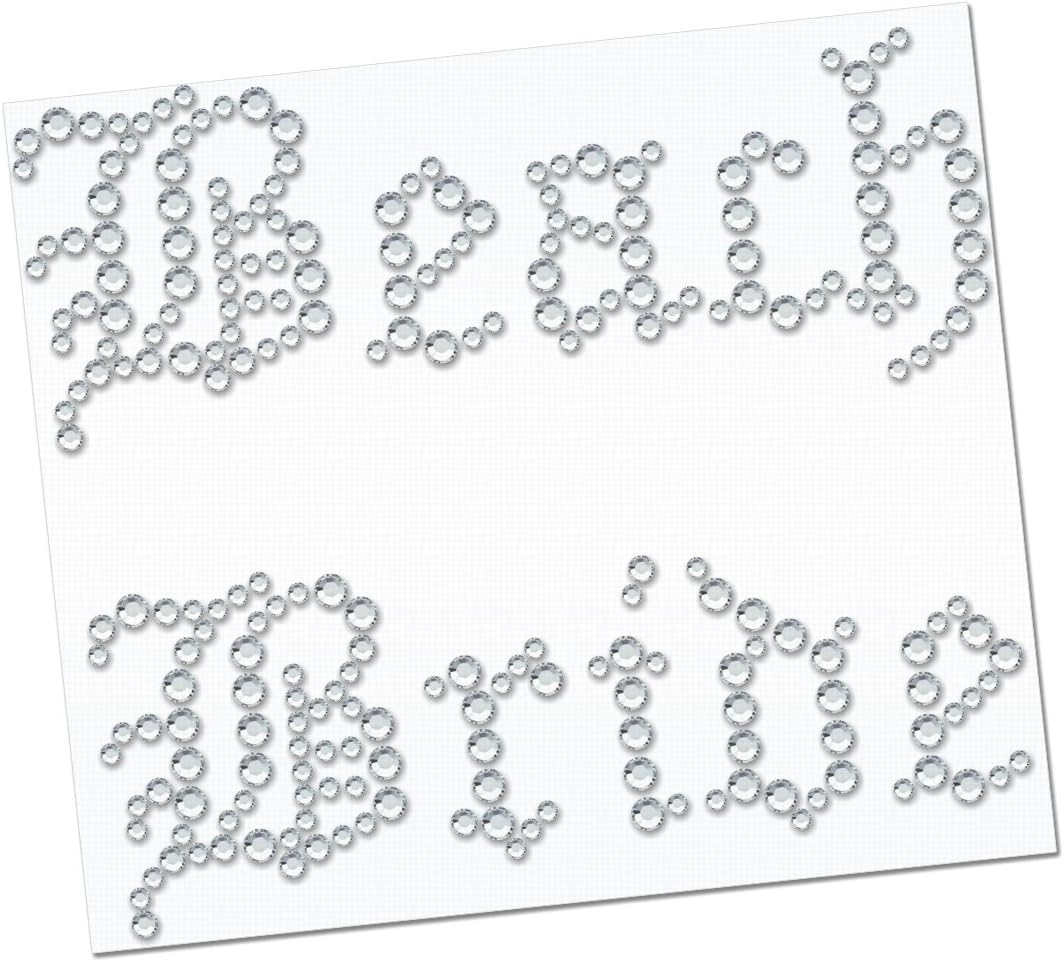 Diamante Diamonte Hotfix Wedding Transfer Rhinestone iron on Motif "Beach Bride" -Styl...