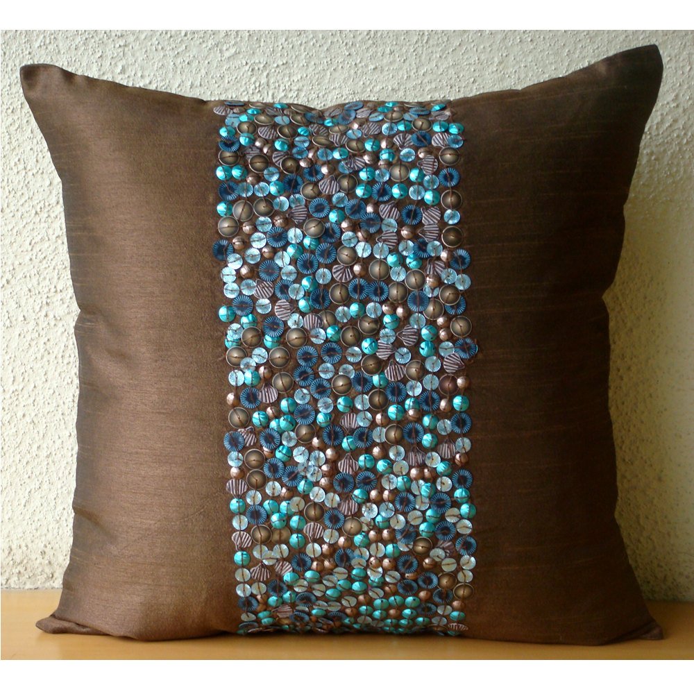 Amazon Com The Homecentric Luxury Brown Throw Pillow Covers 3d