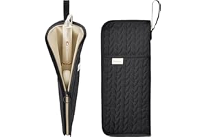 KarSyon Hot Tools Organizer Heat Resistant Mat Case Hair Tools Holder Travel Bag Portable Hair Styling Tools Cover Pouch for Curling Iron,Flat Iron,Hair Straightener (Black)