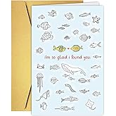 Qamza Romantic Sweet Valentine's Day Card Gift for Boyfriend Girlfriend Husband Wife Partner, Cute I Love You Card, Funny Wedding Anniversary Cards for Husband Wife Partner - So Glad I Found You