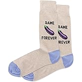 Hot Sox Same Eggplant Forever Socks, Natural Melange, 1 Pair, Men Shoe 6-12.5