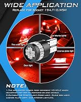 KATUR 194 LED Red Bulbs 24-SMD 3014 W5W 168 194 2825 CANBUS 4pcs view 6