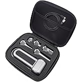 MGZNMTY Hard Case Compatible with WOLFBOX MF100 /MF50 /MF60 /MF70 Electric Air Duster - Custom Sponge Insert for Air Duster and 5 Nozzles (Only Case) (Black)