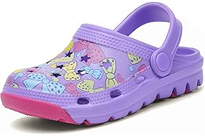 ChayChax Kid's Garden Clogs Cute Slides Sandals Toddlers Beach Pool Shower Shoes with Non-Slip Sole