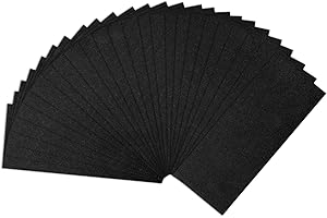 Senmai Tools 25 PCS 320 Grit Sand Paper Silicon Carbide, 9 x 3.6 Inch Wet Dry Sandpaper Sheets for Wood Furniture Metal Car P