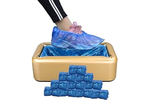 Automatic Shoe Covers Dispenser - BeiLan Shoe Cover Machine with 100pcs Shoe Covers Disposable Boot Cover Waterproof, Dust Proof, for Medical, Home, Shop and Office