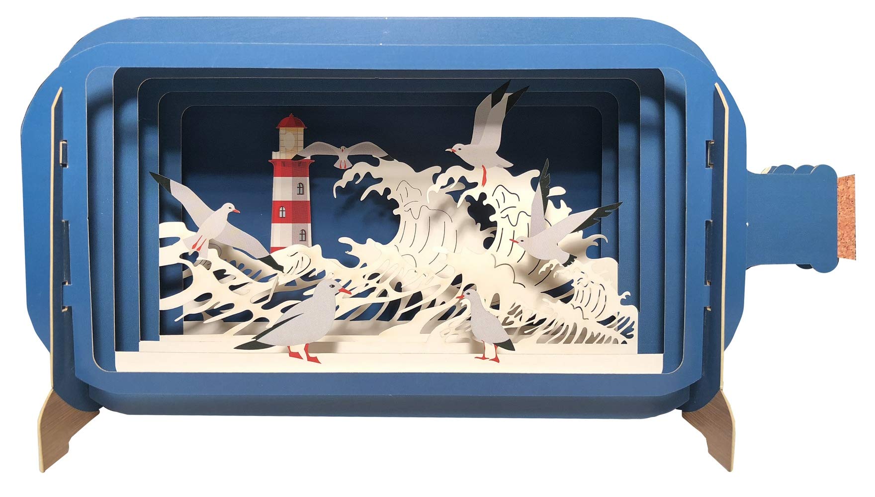 Message in a Bottle Seagulls Pop-Up Card (MIB037)