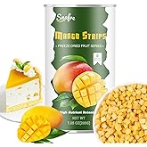 Freeze Dried Mango Pieces, 7.05OZ/200G Freeze Dried Fruit, Frozen Mango Chunks, Natural, No Sugar Added, Ideal For Drinks, Baking, Yogurt, Tea