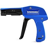 Cable Tie Gun,Knoweasy Fastening Cable Tie Tool,Die-Cast Steel Flush Cut Zip Tie Tool with Steel Handle for Nylon Cable,7 Inches Length Zip Tie Gun