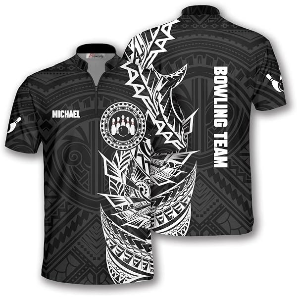 Custom Bowling Shirts For Teams - Personalized Bowling Jerseys With Tribal Designs S-5XL