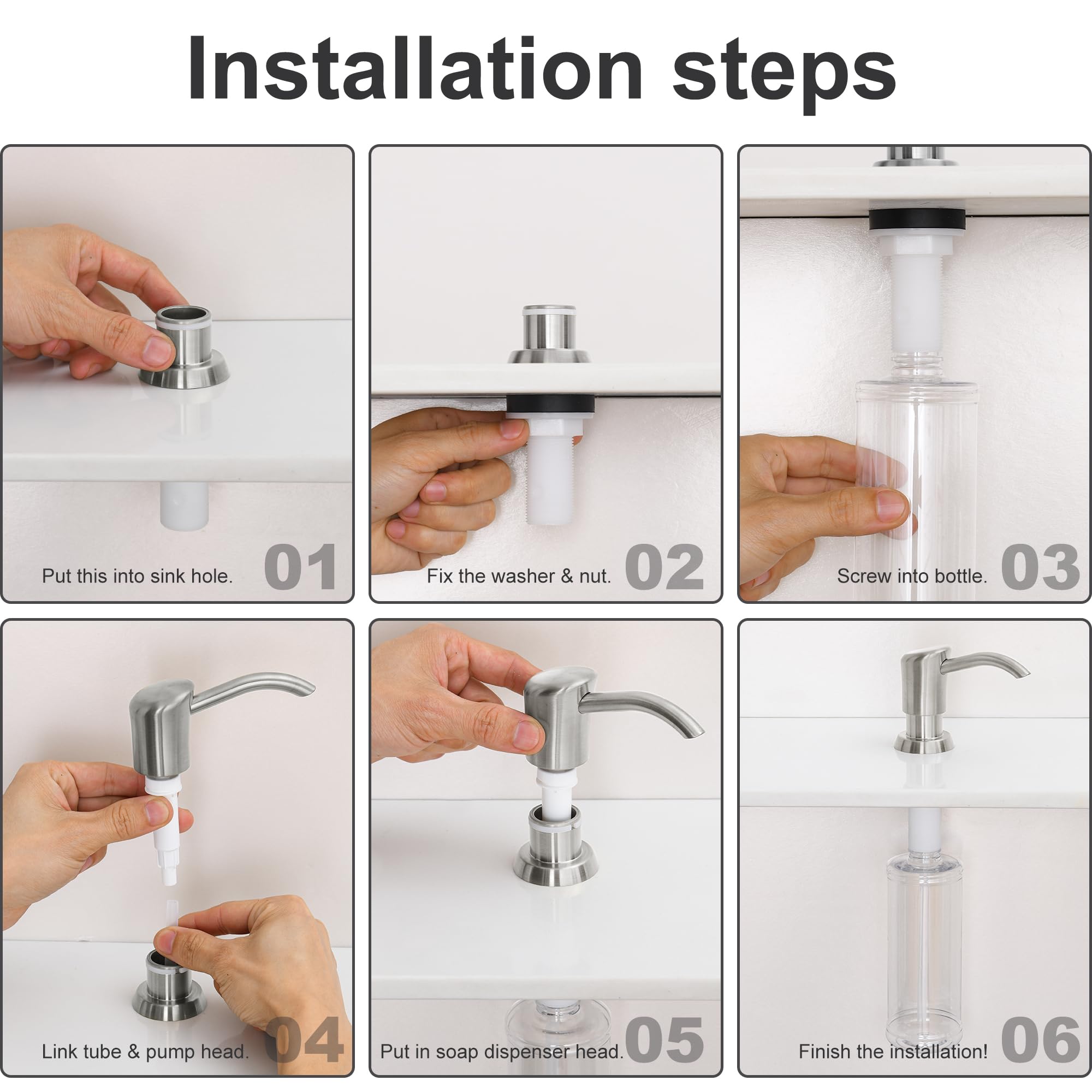 GAGALIFE Built in Sink Soap Dispenser or Lotion Dispenser for Kitchen