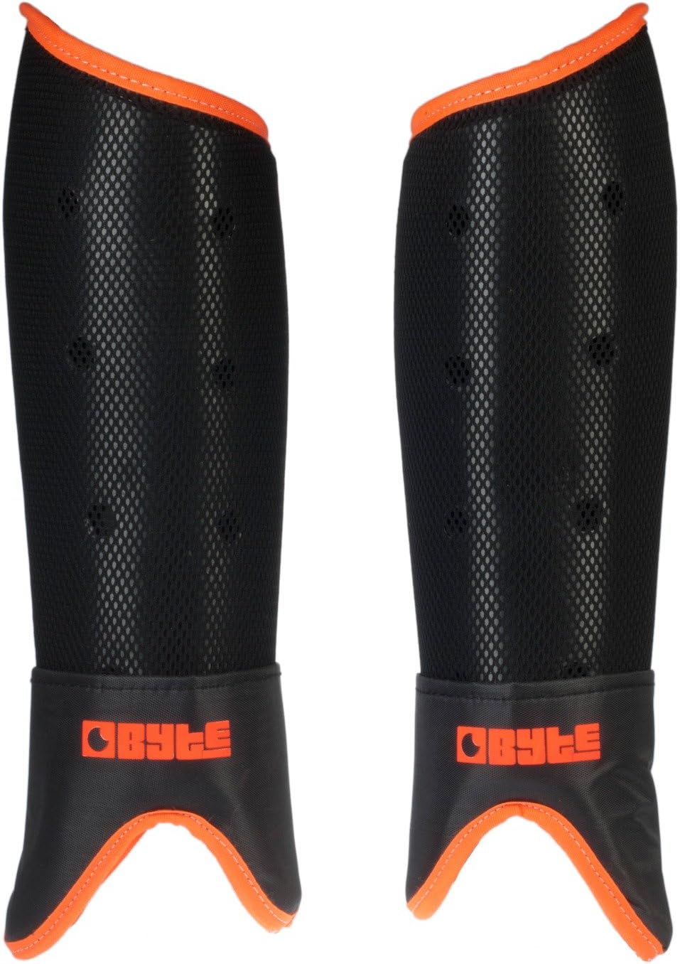 Byte SX Shinguards, Large (Orange/Black) : Sports & Outdoors