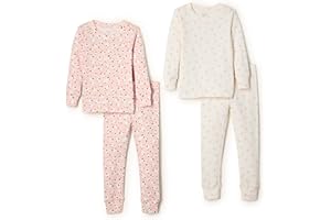 Amazon Essentials x Sofia Grainge Unisex Babies, Toddlers and Kids' Snug-Fit Cotton Pajamas, Pack of 2