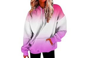 SHAOBGE Womens Plus Size Hoodies Tops Casual Long Sleeve Drawstring Loose Hooded Pullover Sweatshirt with Pocket
