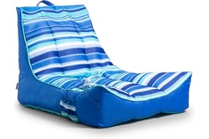 Big Joe Captain's Float No Inflation Needed Pool Lounger, Double Sided Mesh, Quick Draining Fabric