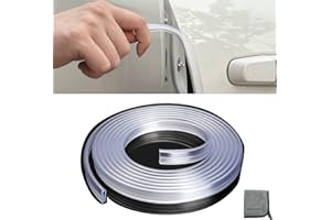 Winunite 16.4Ft(5M) Car Door Edge Guards Clear, Fit Most Vehicles, Self-Adhesive PVC, U-Shaped Automotive Trim Transparent Car Door Edge Protector for Trucks SUV Sedans