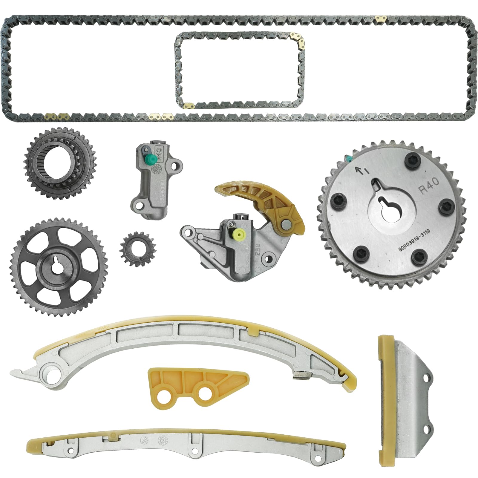 Photo 1 of 14510-R40-A01 2.4 Timing Chain Kit for Honda Accord CRV CR-V Acura TSX ILX Civic Crosstour 2008-2015 2.4l L4 Engine Timing Chain Set 14510R40A01 14401-R40-A01 with Tensioner Camshaft Adjuster