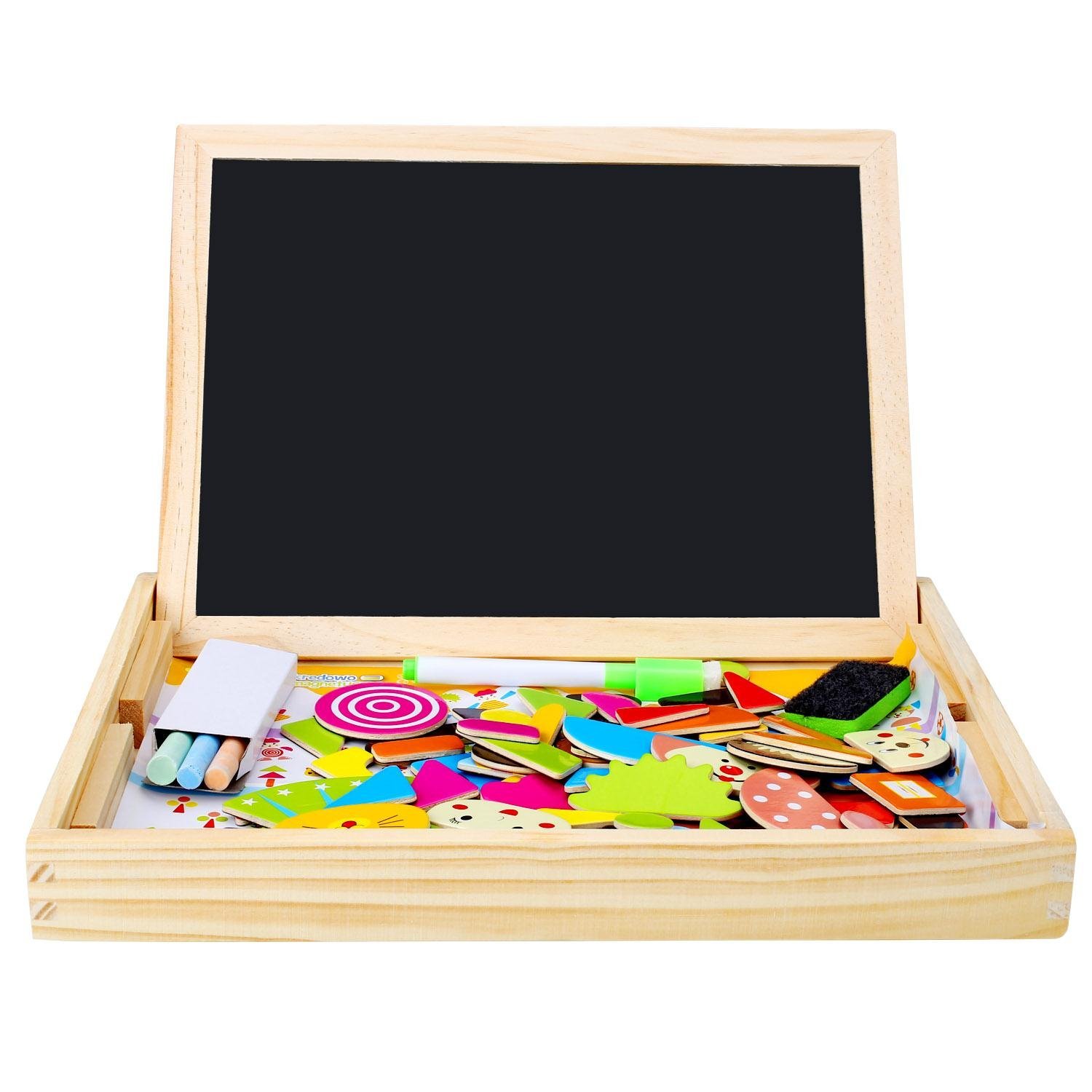 Jouets Puzzle en Bois Magnétique Peradix Jouets Tableau Dessiner Enfant Jouets Double Face