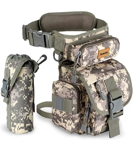 Everest Double bouteille de sport de randonnée bleu marine sac banane sac lombaire 2 bouteilles compressibles incluses