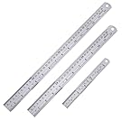 Stainless Steel Ruler Metal Ruler with Conversion Table, 15 Inch, 12 Inch and 6 Inch
