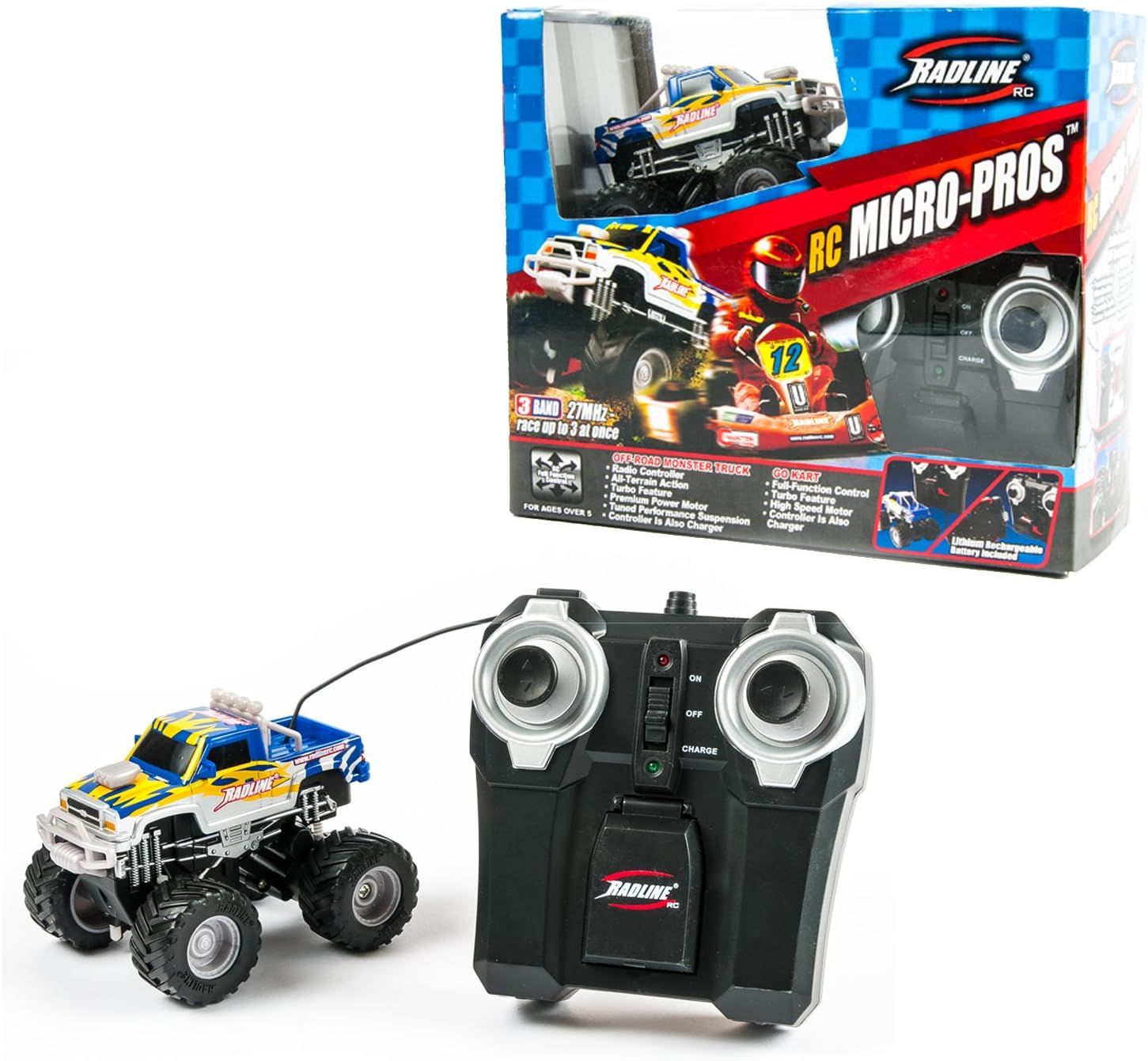 Radline RC Micro-Pros Remote Control Off-Road Monster Racing Truck Lorry Toy
