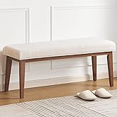 kinmars Upholstered Bench for Bedroom End of Bed,42.5-inch Entryway Bench for Living Room,Dining Bench with Padded Seat and S