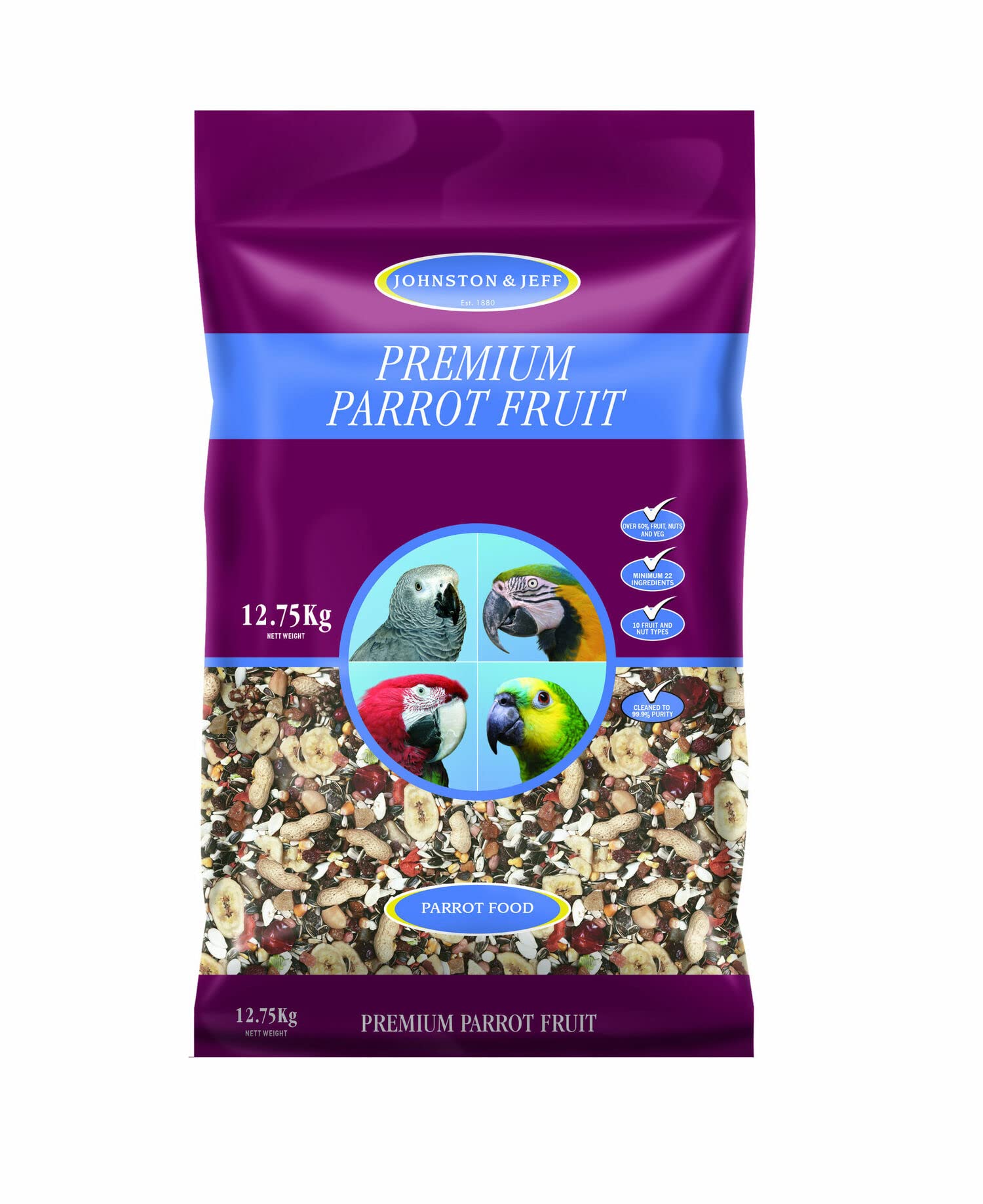 Johnston & Jeff Fruit Premium Parrot Food, 12.75 kg