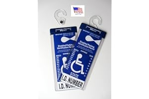 2 MirorTag Silver by JL Safety - Easily Display & Put Away a Handicapped Parking Placard. Strong Hook high Heat Rated. Magnetically snap The Holder On & Off. Post Diameter 1". 2 Included. Made in USA