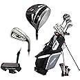 Left Handed M5 Golf Club Set for Tall Men, Black/Red