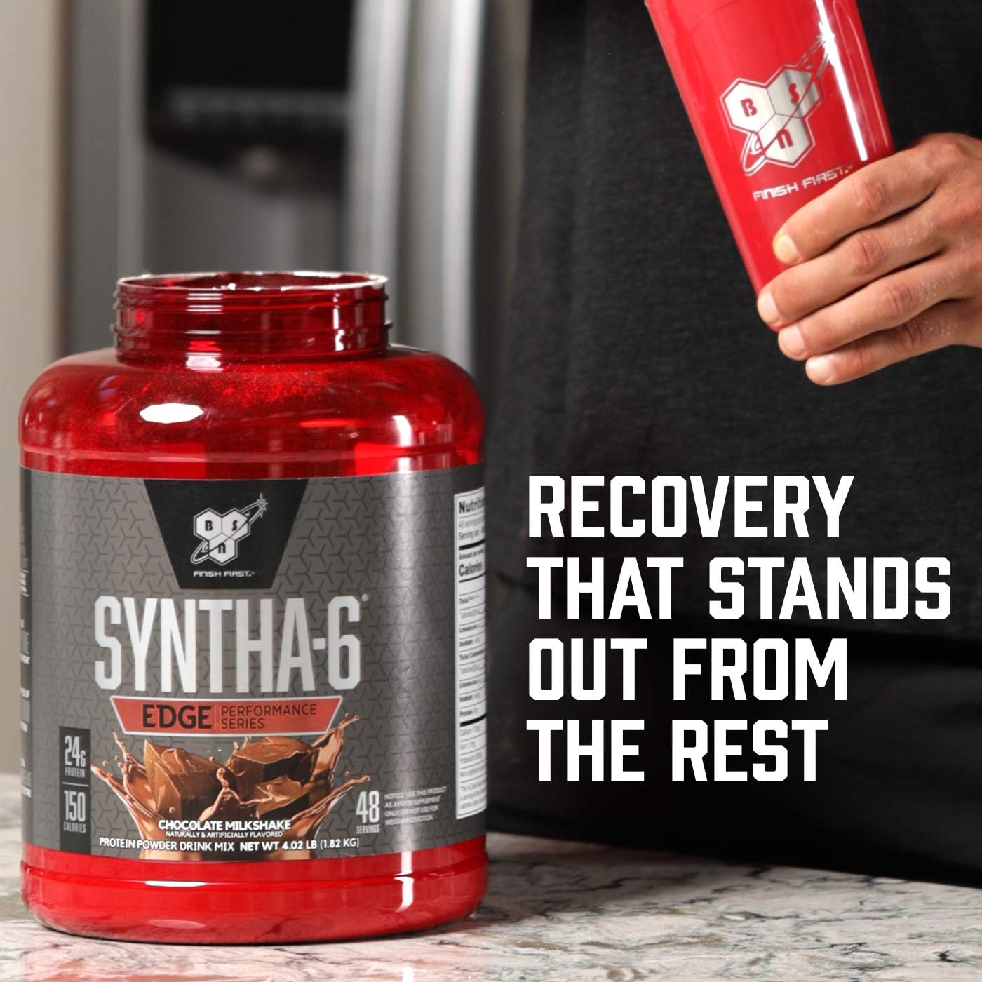 BSN SYNTHA-6 EDGE Protein Powder, with Hydrolyzed Whey, Micellar Casein, Milk Protein Isolate, Low Sugar, 24g Protein, Chocolate Milkshake, 48 Servings: Health & Personal Care