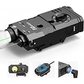 EZshoot 1600 Lumen 3-in-1 Rifle Laser Light Combo, Ar Light, Green/IR Laser | IR Laser,6 Light Modes, 3-IN-1, Anodized aluminum, Compatible with M-rail and Picatinny, Magnetic Rechargeable, Remote Switch