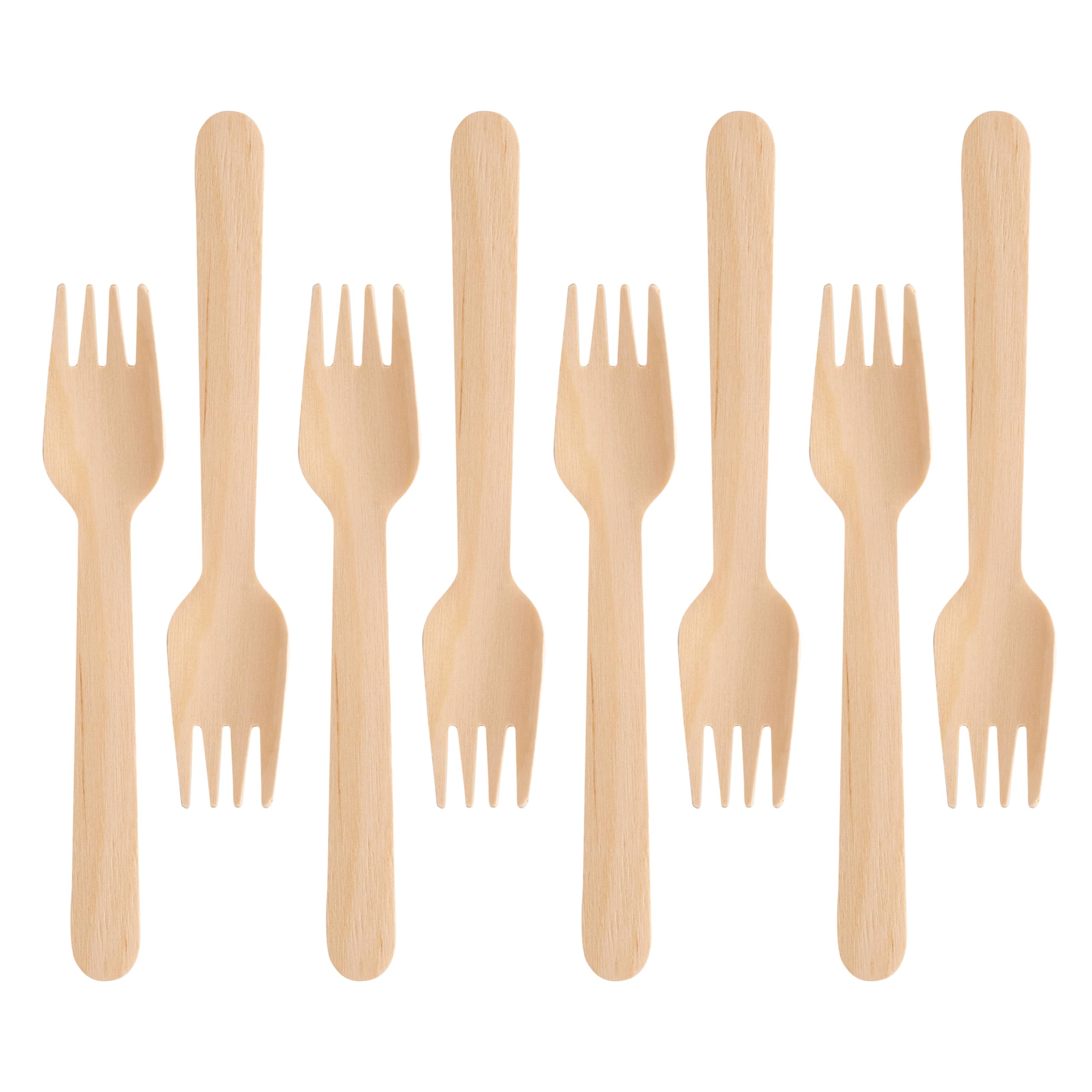 GoCoPack Wooden Cutlery: Pack of 300 Disposable Wooden 16cm Forks - Eco Friendly 100% Compostable and Biodegradable