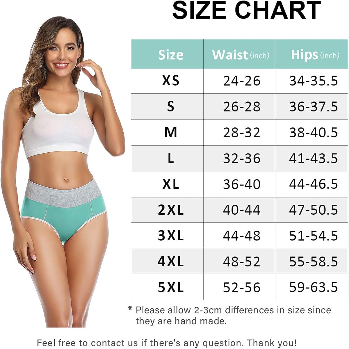 wirarpa Women's Cotton Underwear High Waist Stretch Briefs Soft Underpants Breathable Ladies Panties 4 Pack at  Women’s Clothing store