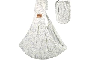 vrbabies Baby Sling Carrier Newborn, Adjustable Easy Wearing Baby Nursing Warp Sling, New Mom Dad Soft Cotton Baby Front Holder Carrier for Infant Toddler Life Travel Essential Gifts (Yellow Flower)