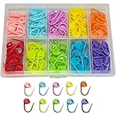 Meikeer 150PCS Locking Stitch Markers with Storage Box, 10 Colors | Smooth Snag-Free Plastic Locking Clips for Knitting, Crochet, Sewing &amp; DIY, Home &amp; Travel, Beginners &amp; Adults, 0.86x0.4in