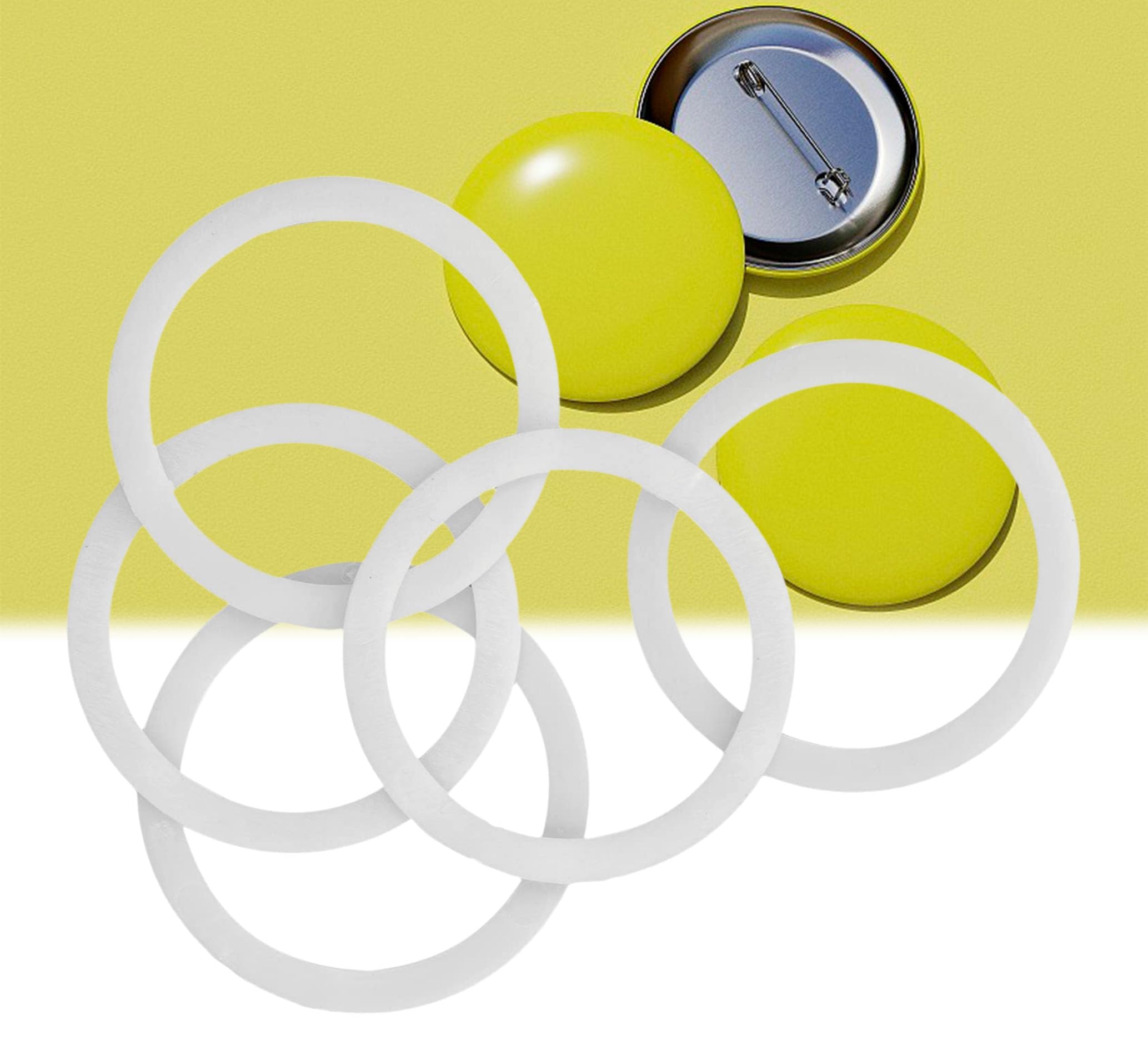 5 Pcs (58MM) Badge Gasket Badge Maker Machine Gasket Circle Cutter for Pieces Tool Mold Matching Spacer Pcs Button Maker Badge Moldes Easy to Replace for Badge Maker