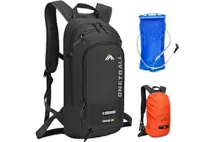 ONETOALL Hydration Backpack with 2L Water Bladder, Water Backpacks for Men Women, Lightweight Hiking Daypack