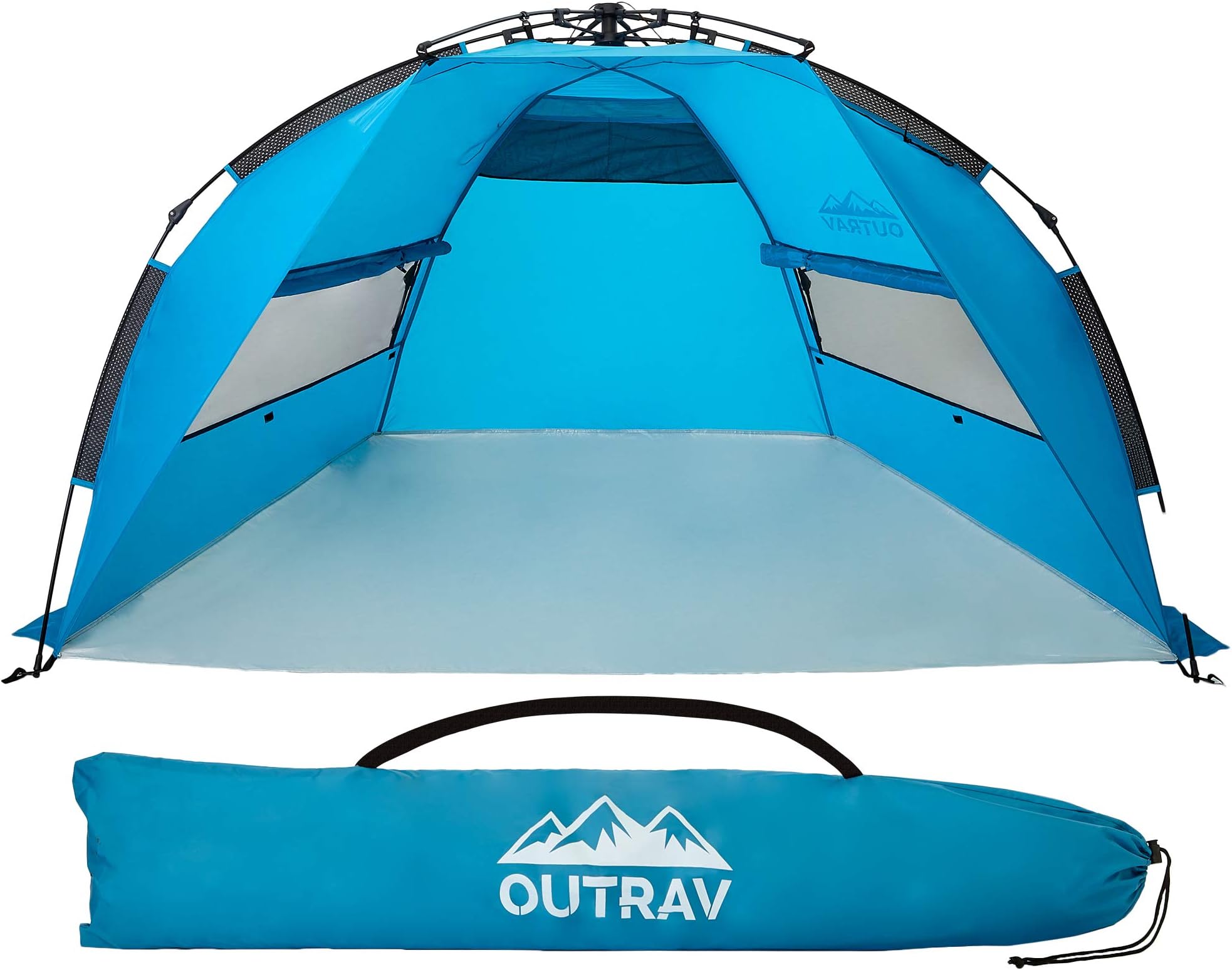 Pop Up Beach Tent โ Quick and Easy Set Up, Family Size, Portable Sun and Water Shelter and Shade Canopy โ for Fishing, Camping, Hiking and Outdoor Activities โ by Outrav
