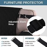 BellaHills 3 Seater Water Resistant Sofa Cover Black/Grey Reversible view 3