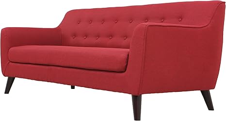 Amazon モダンデコ ソファ ソファー 3人掛け カフェ風 北欧 モダン シンプル Alba レッド ソファ カウチ オンライン通販