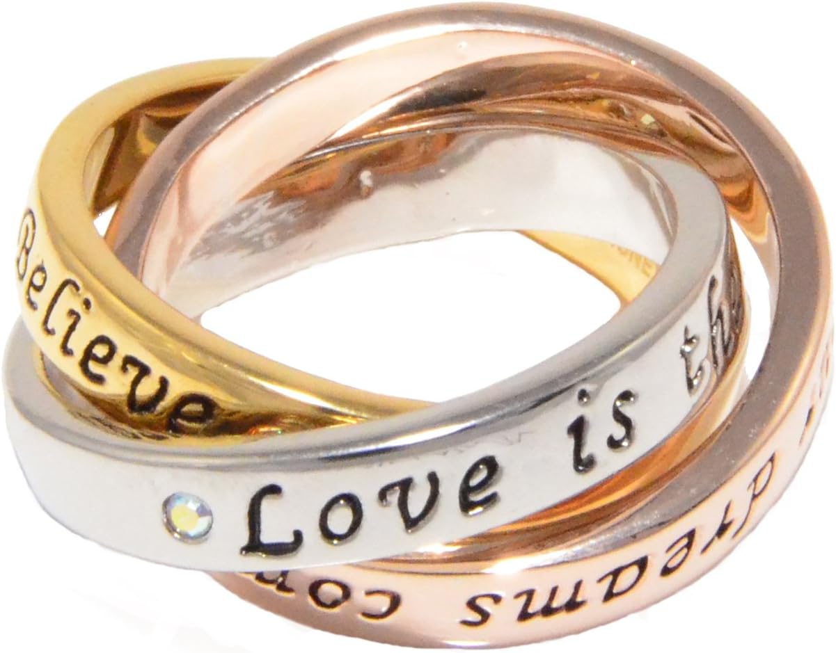 Disney Couture Icon Tri Color Interlocking Ring