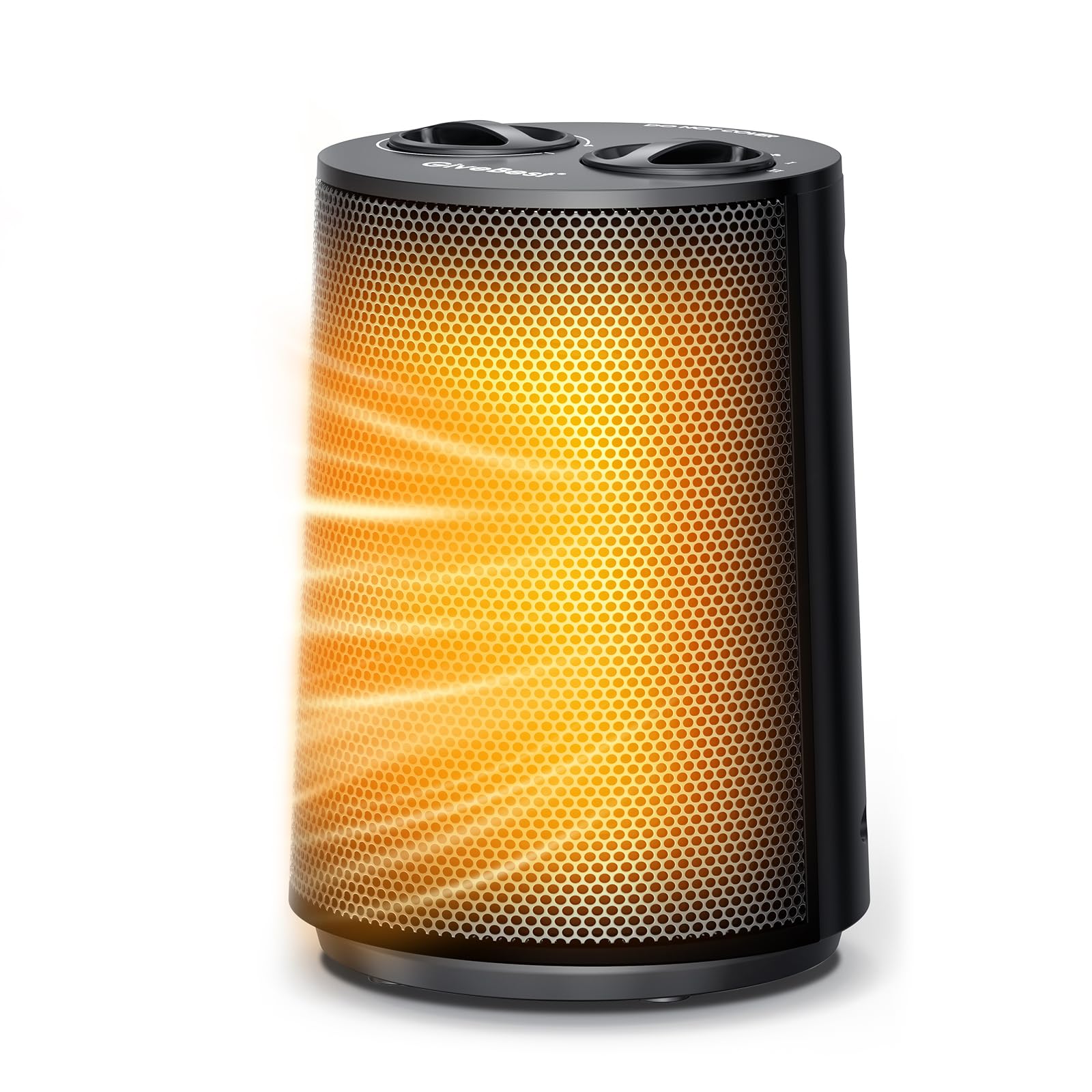 Photo 1 of GiveBest Space Heater, 1500W Portable Heaters for Indoor Use, PTC Ceramic Heater with Heating and Fan Modes, Overheat & Tip-Over Protection, Ideal for Bedroom, Office & Desk Use, Black