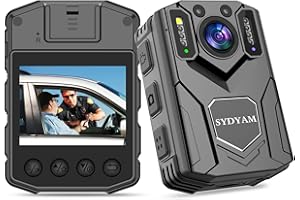 SYDYAM 1440P Body Camera with Audio and Video Wearable, Police Body Cam with Night Vision, 3000mAh Battery, 2K Camcorder Vide
