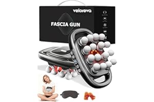 GZATBSY Veloreva Massager, 16 Head Massage Gun Deep Tissue, Fast Relief Muscle Tension, Massager Massagers, Quiet Portable Percussion Massagers with Long-Lasting Battery, For Neck, Shoulders, Buttocks